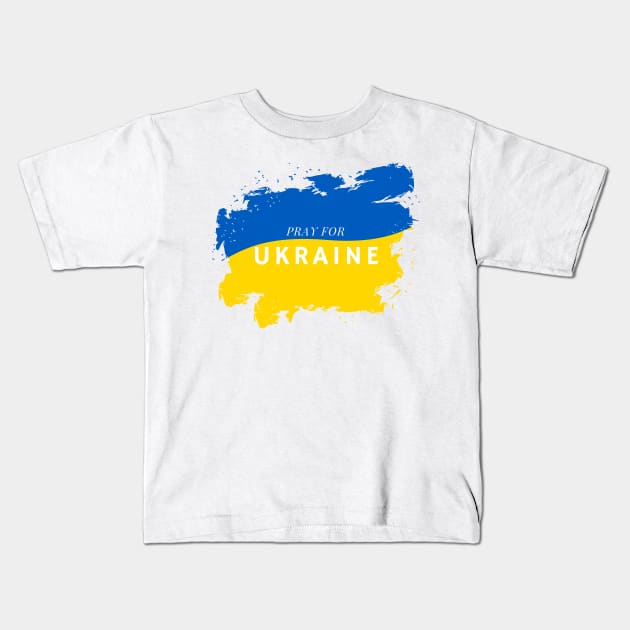 Pray For Ukraine - Stop Russia-Ukraine War Kids T-Shirt by Jamille Art